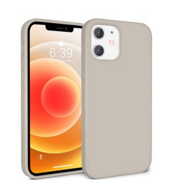 iPhone 12 Pro Max Compatible Case Cover With Premium Liquid Silicone - Stone